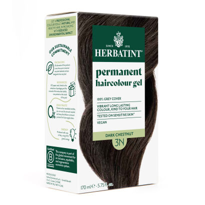 Farba do włosów Herbatint • trwała • 3N CIEMNY KASZTAN • seria NATURALNA