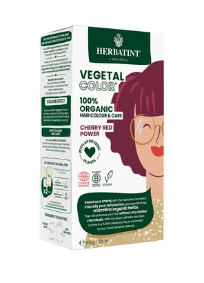 Farba do Włosów Herbatint Vegetal Color 100% Organic Cherry Red Power - Wiśniowa Czerwień
