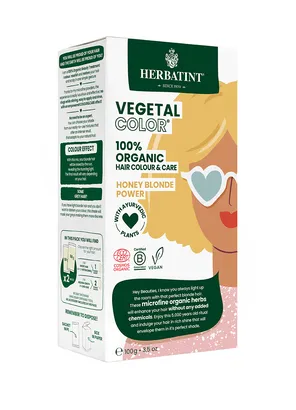 Farba do Włosów Herbatint Vegetal Color 100% Organic Honey Blonde Power -  Miodowy Blond