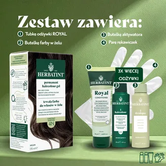 Farba do włosów Herbatint • trwała • 5C JASNY POPIELATY KASZTAN • seria POPIELATA - 2