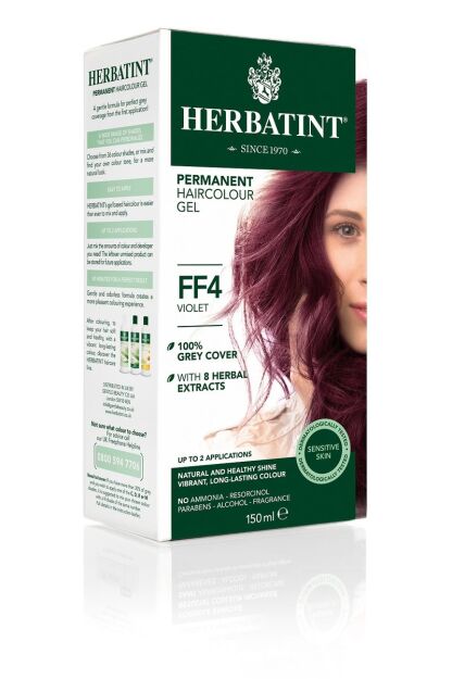 Farba do włosów Herbatint • trwała • FF4 FIOLETOWY • seria MODNY BŁYSK