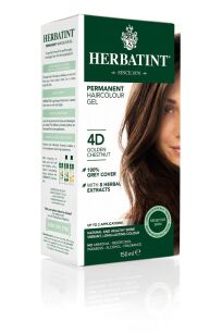 Farba do włosów Herbatint • trwała • 4D ZŁOTY KASZTAN • seria ZŁOTA