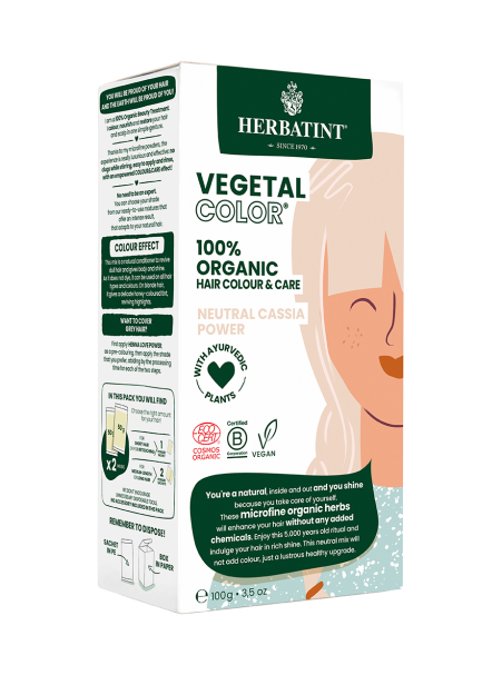 Odżywka Farba do Włosów Herbatint Vegetal Color 100% ORGANIC Neutral Cassia - Neutralna Kasja
